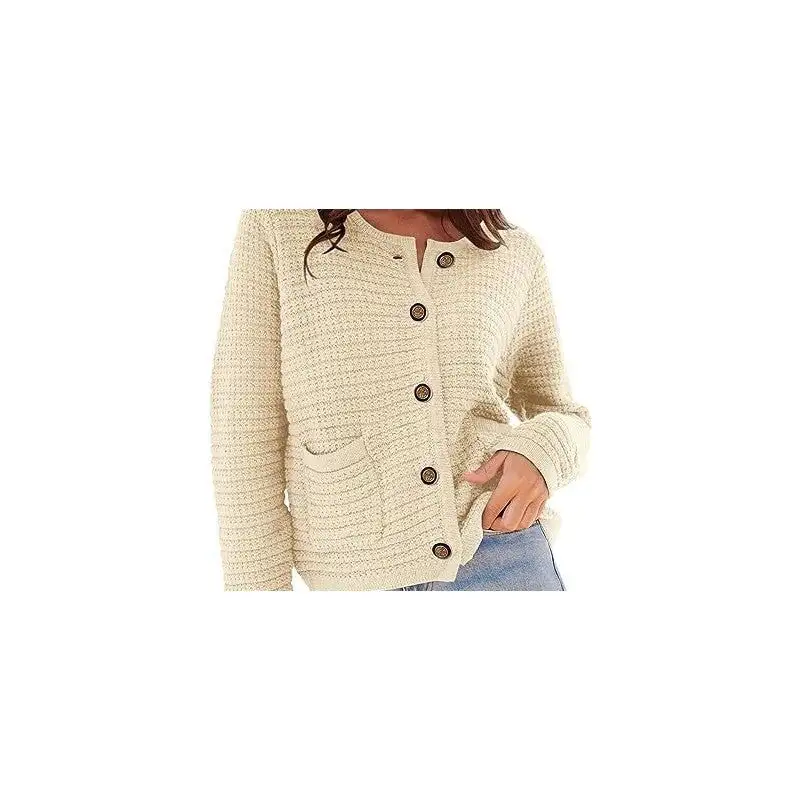 Women's Knit Round-Neck Cardigan