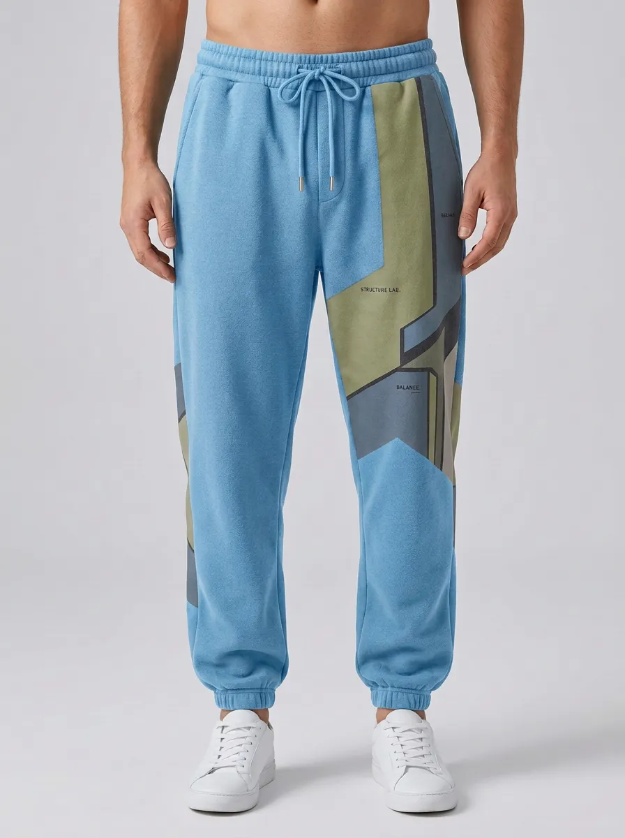 Unisex Architectural Geometry Jogger Pants