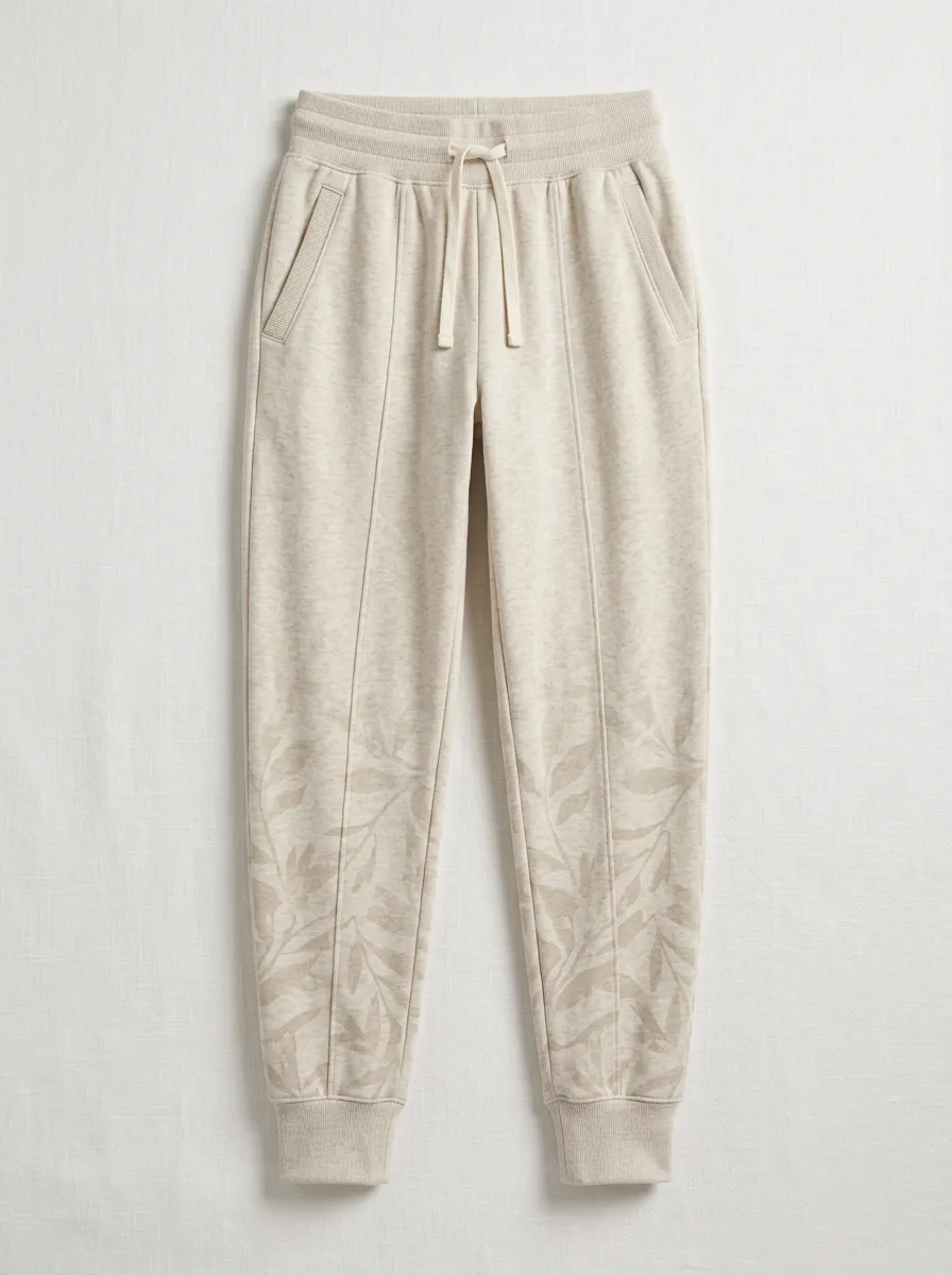 Women's Botanical Nature Lover Leaf Printed Joggers
