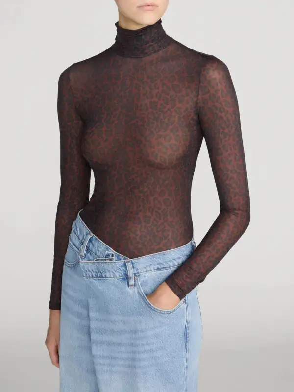 Fitted Turtleneck Blouse