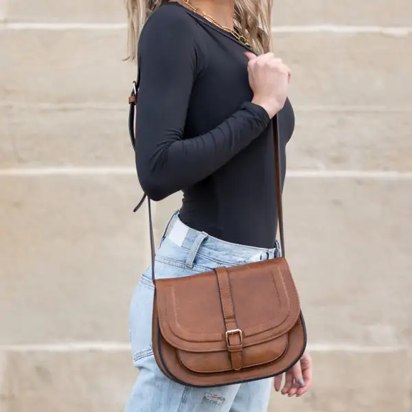Foldover Buckle Crossbody Bag