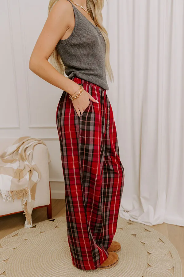 The Charlie High Waist Plaid Pants