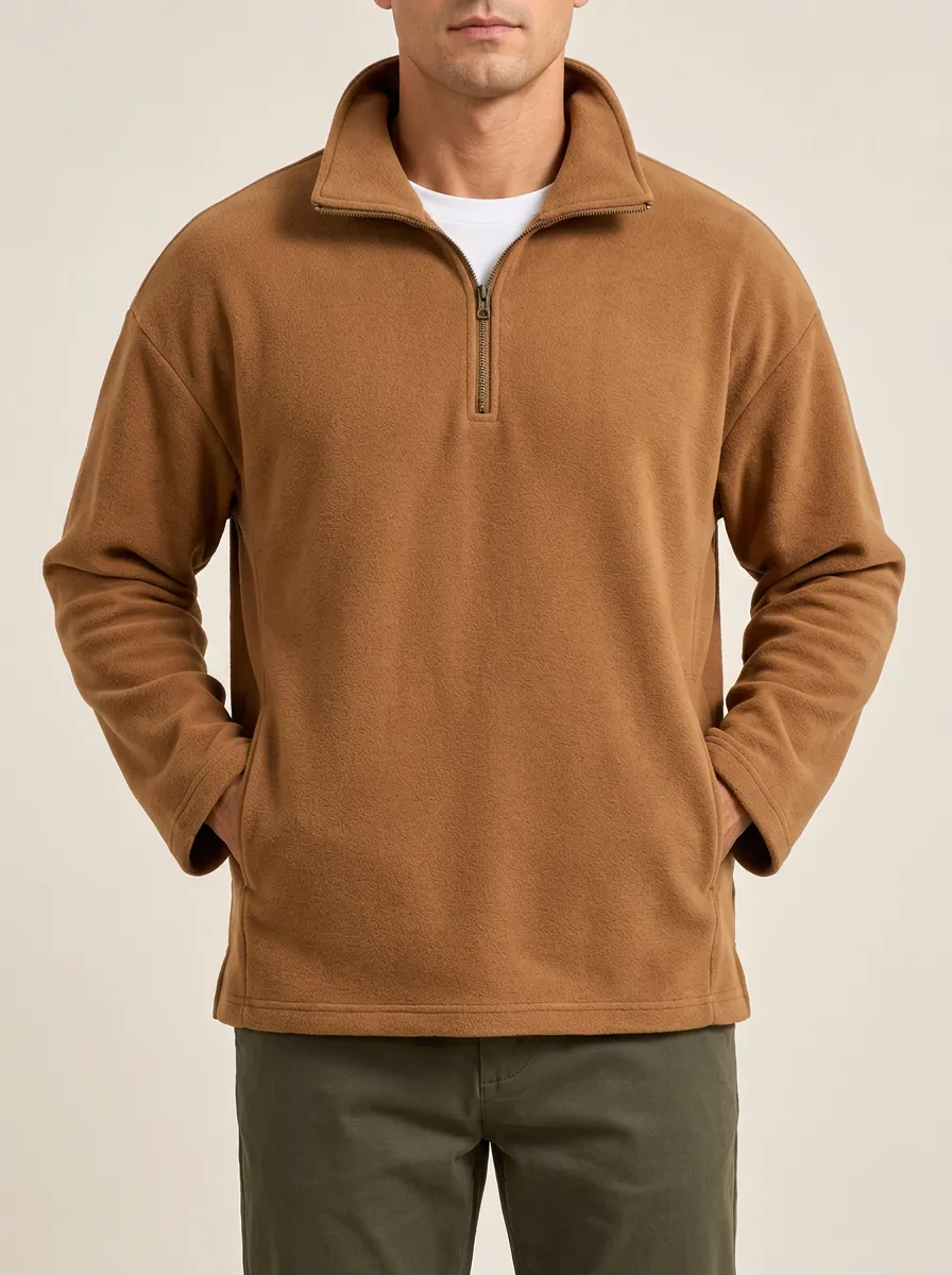 Fleece Quarter-Zip Pullover for Quietly Styled Layers