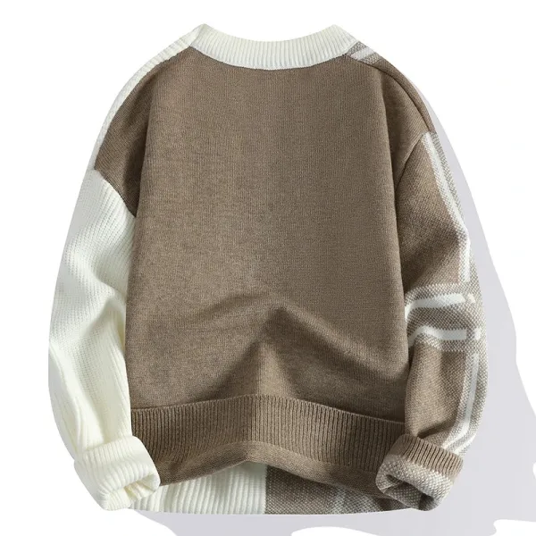 Colorblock Crewneck Sweater