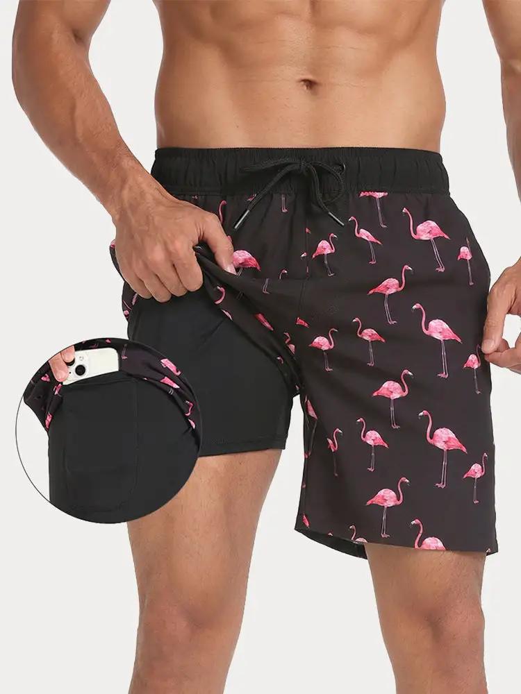 Printed Swim Trunks