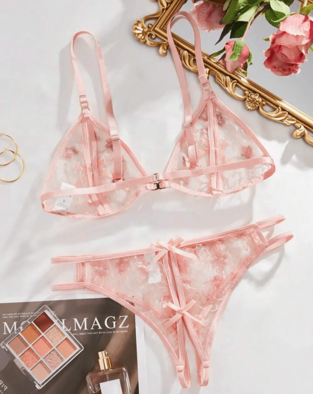 Sculpted Lace Lingerie Set