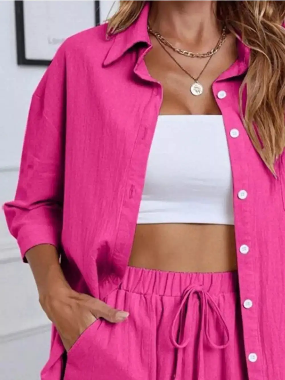 Button Down Shirt & Shorts Set