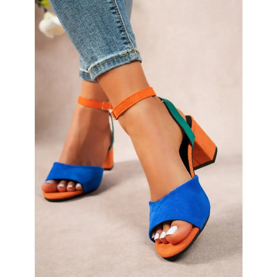 Chunky Heel Ankle Strap Sandals