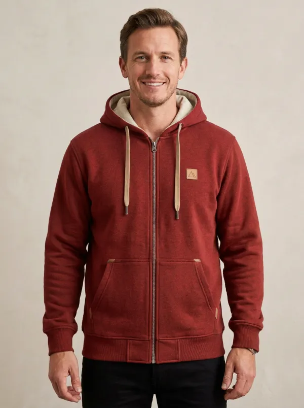Men's Modern Mountain Graphic Hooded Zip-Up Sports Jacket