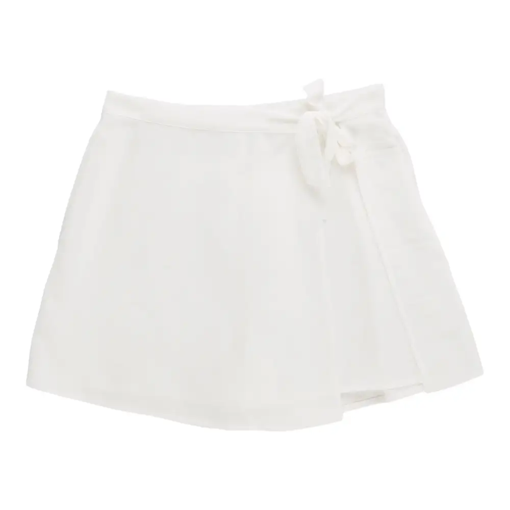 Linen Look Wrap Skort