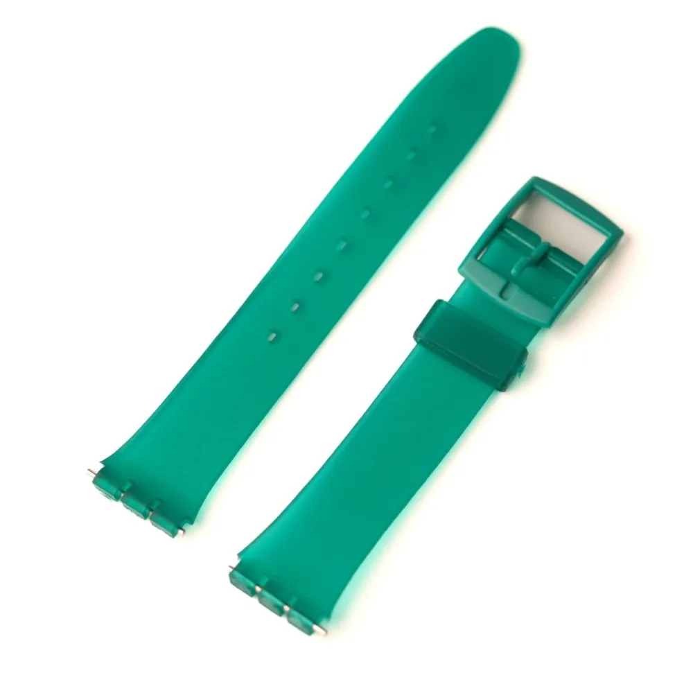 Streamlined Leather Rubber Watch Strap