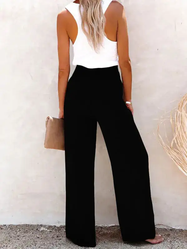 Trousers Pure Linen Loose Wide Leg Pants