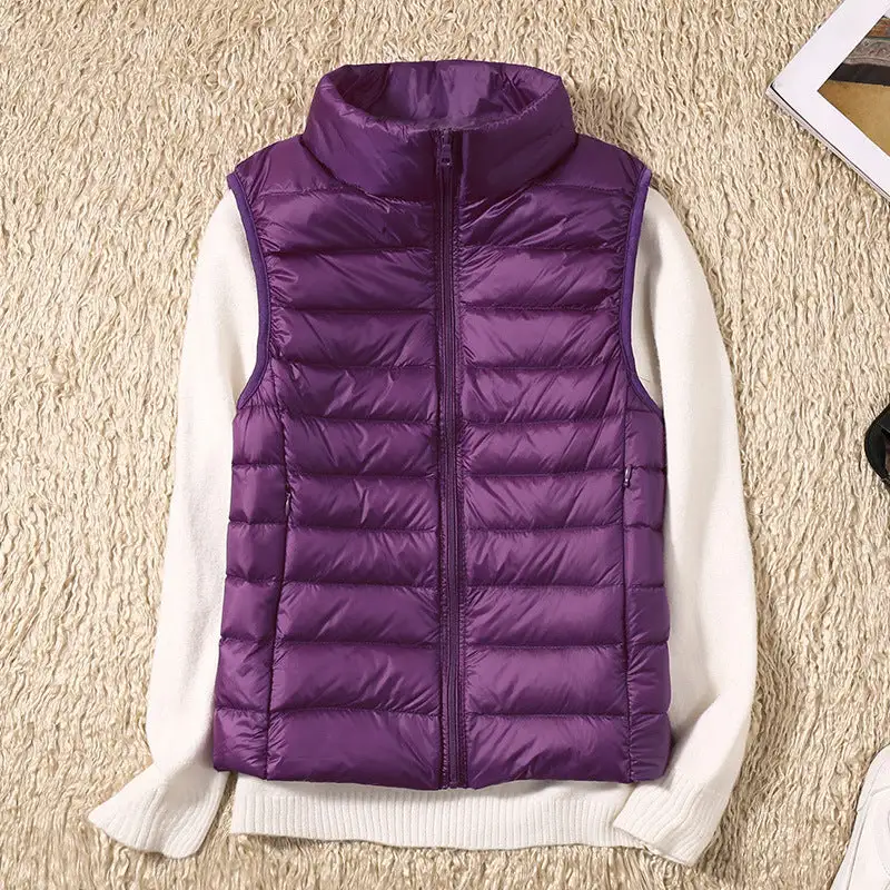 Women's Waterproof Vest With Duck Down and Jacket