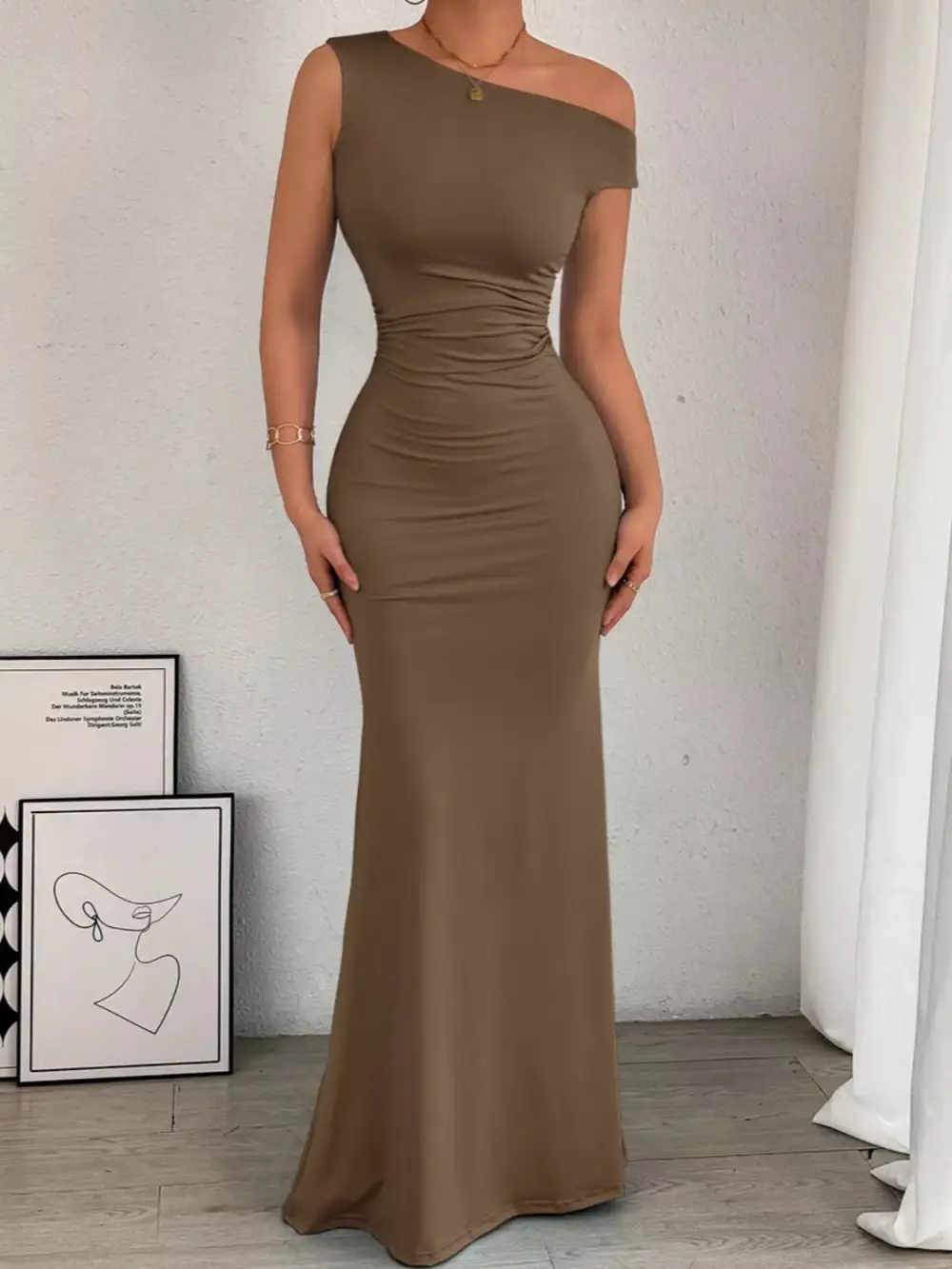 Easy Fit Ruched Maxi Dress
