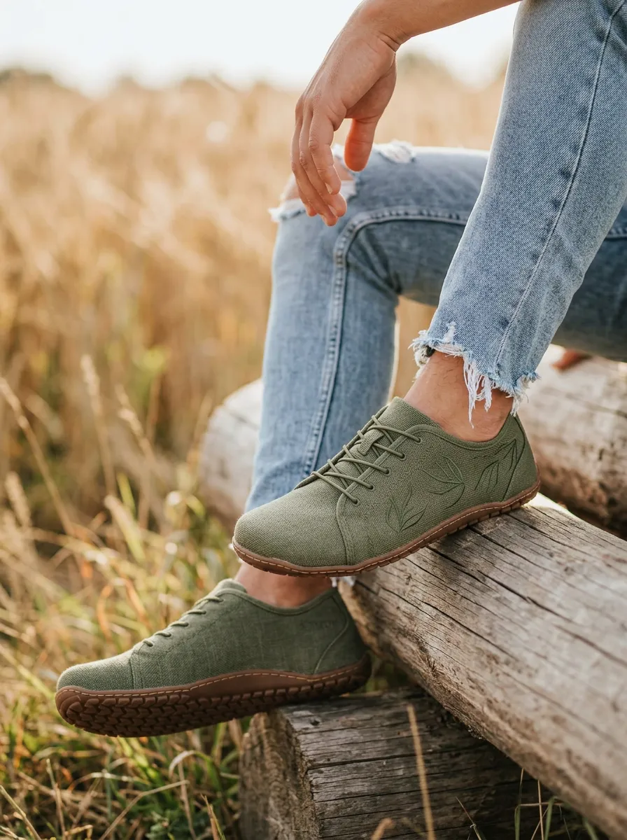 Winter-Ready Leaf Graphic Profile Unisex Barefoot Shoes
