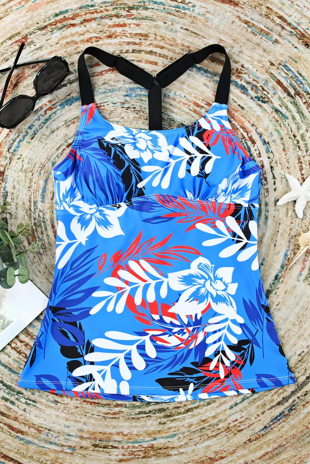 Swimwear Paisley Floral Camouflage Print Boho Tankini Top
