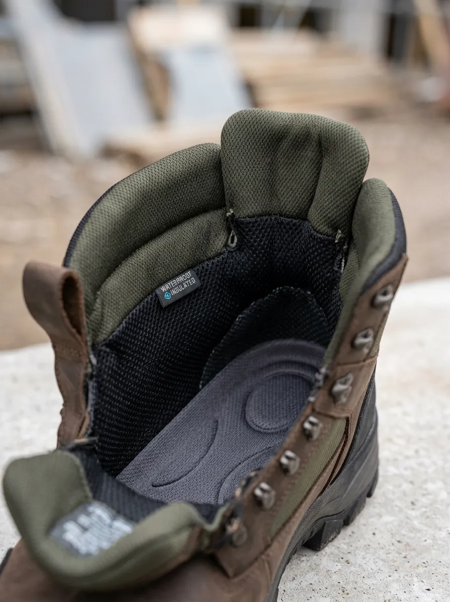 All-Terrain-Look Leather-Look Men's Waterproof Work Boots