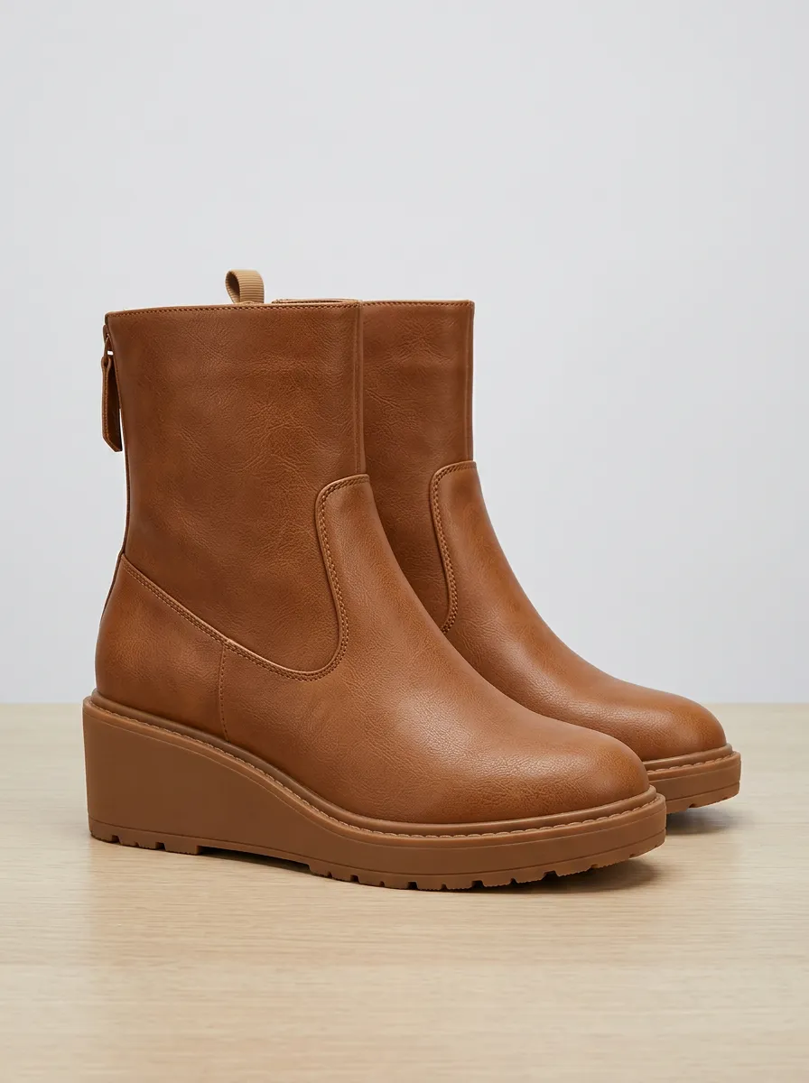Refined Refined-Look Women's Wedge Ankle Boots