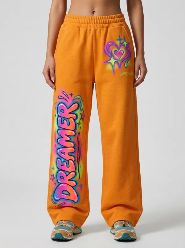 Unisex Modern Streetwear Graffiti Sweatpants