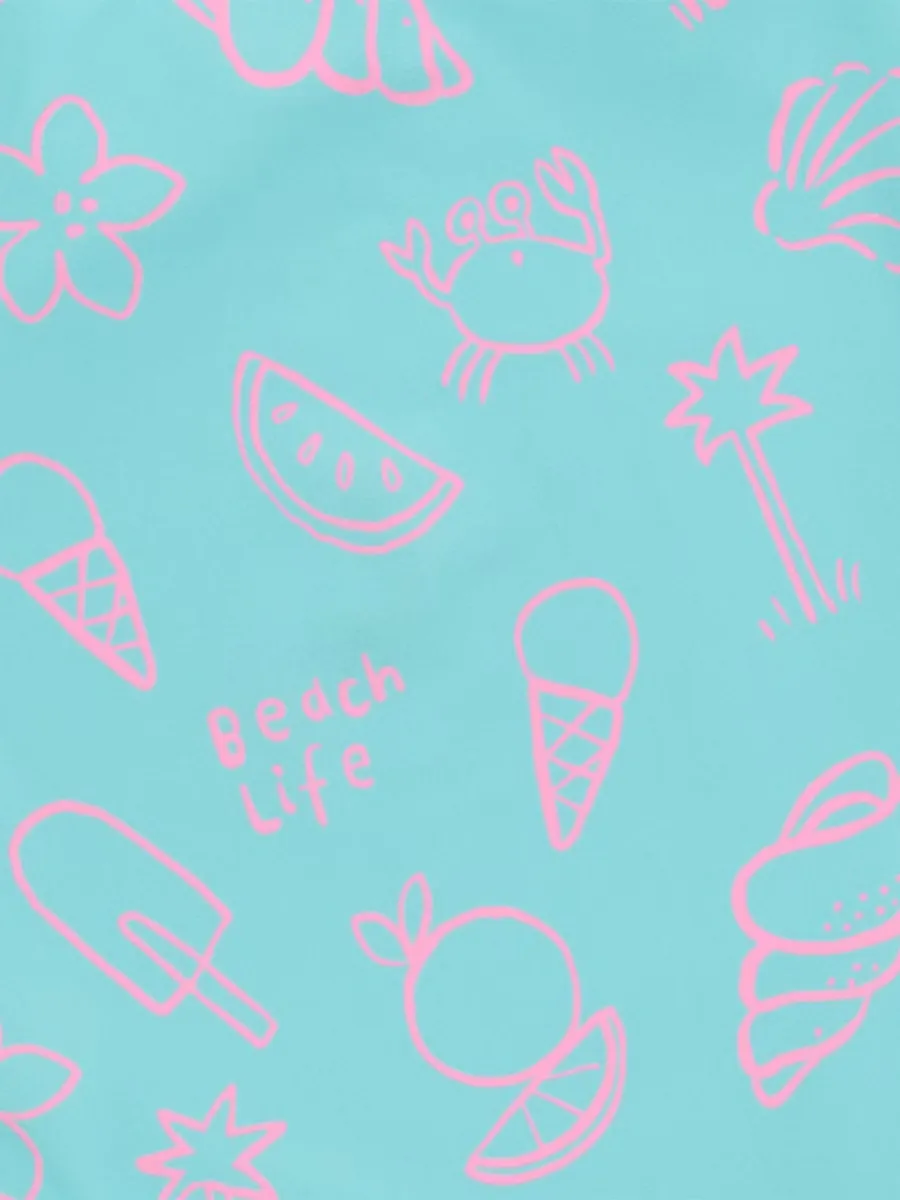 Blue Beach Design Swimsuit