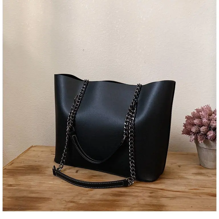 Roomy Chain Strap Tote Bag