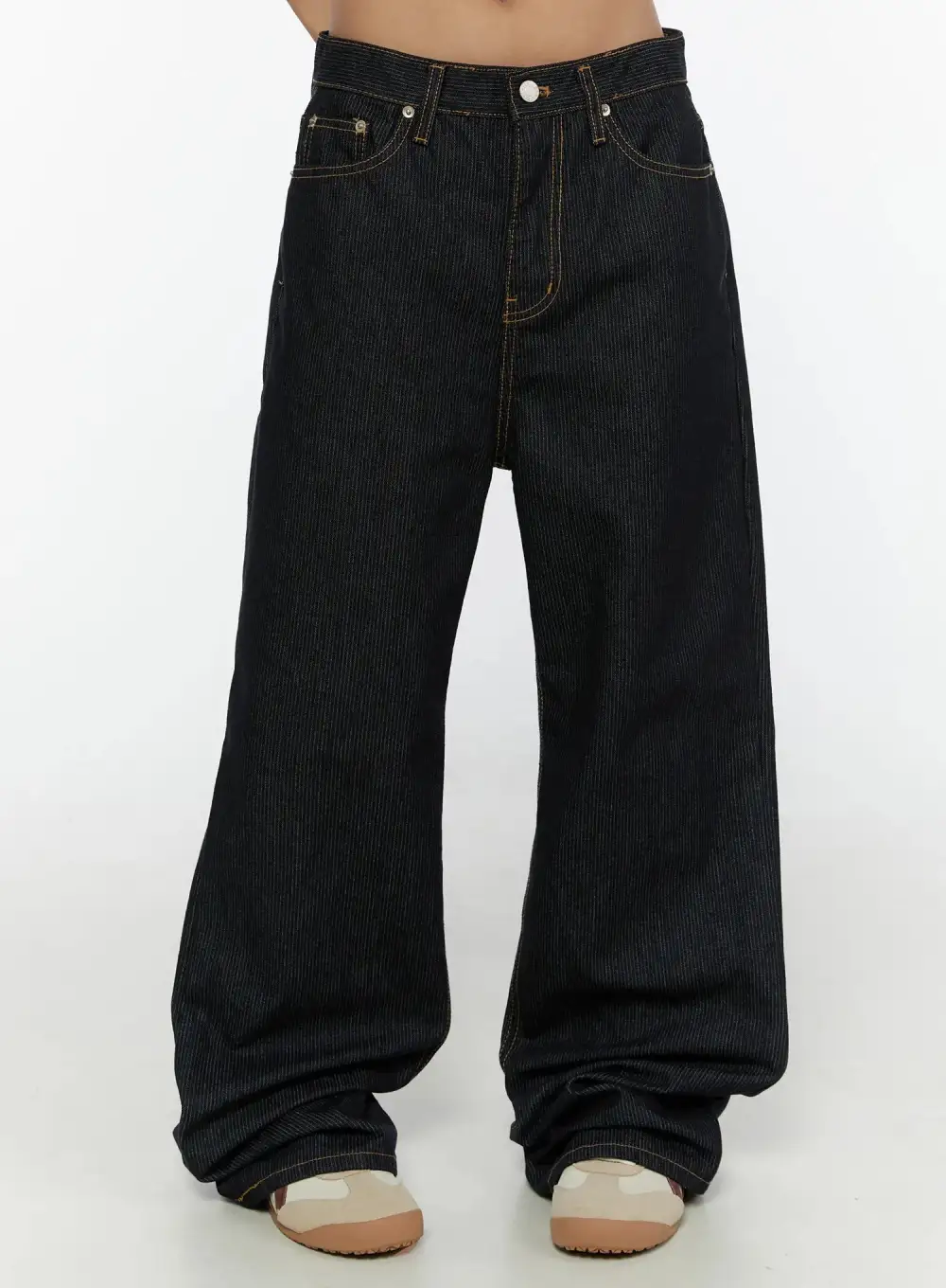 Striped Wash Jeans