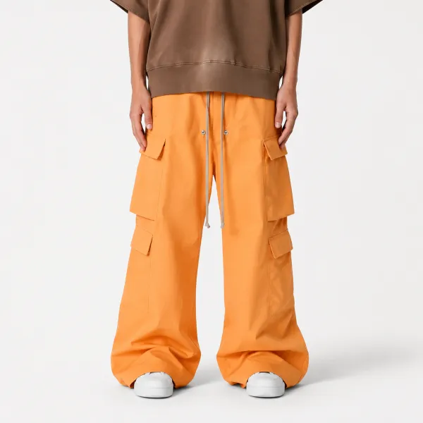 Retro Zip Pocket Wide Leg Cargo Pants