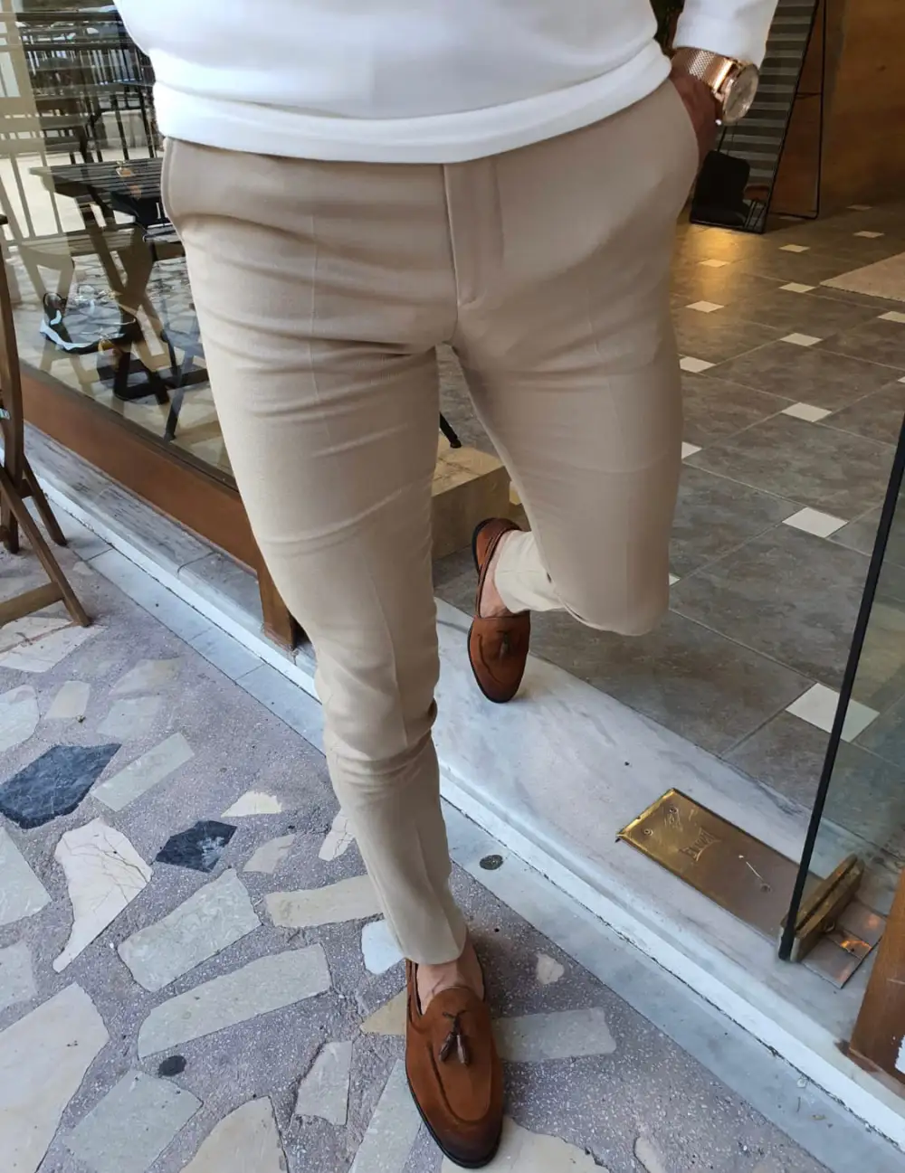 Modern Formal Inspired Slim Fit Refined Tailored Trousers