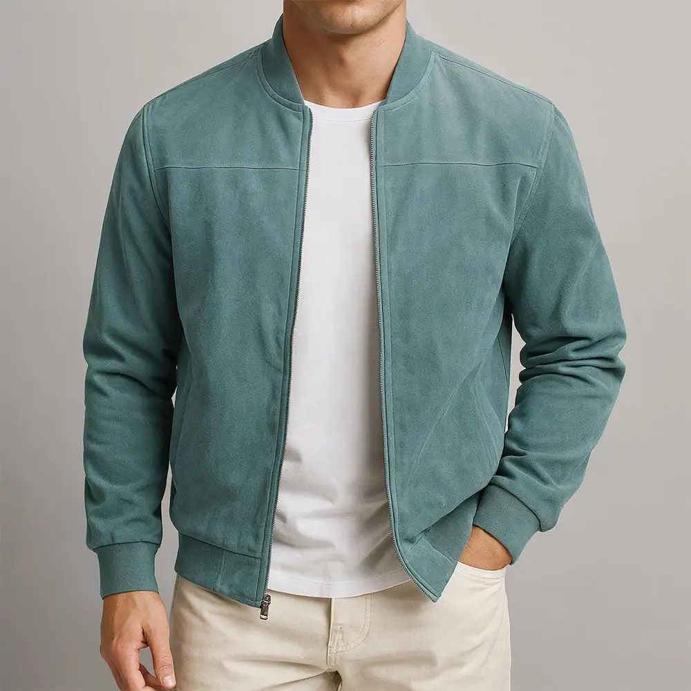 High Neck Zip Front Jacket