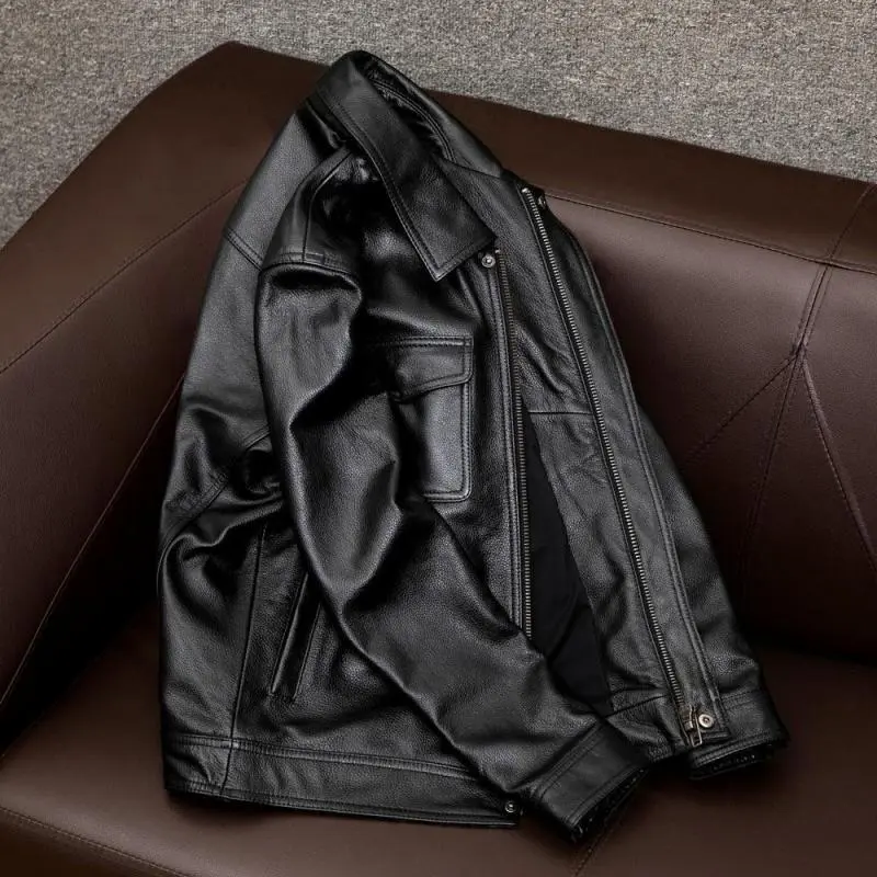 Leather Utility Pocket Jacket