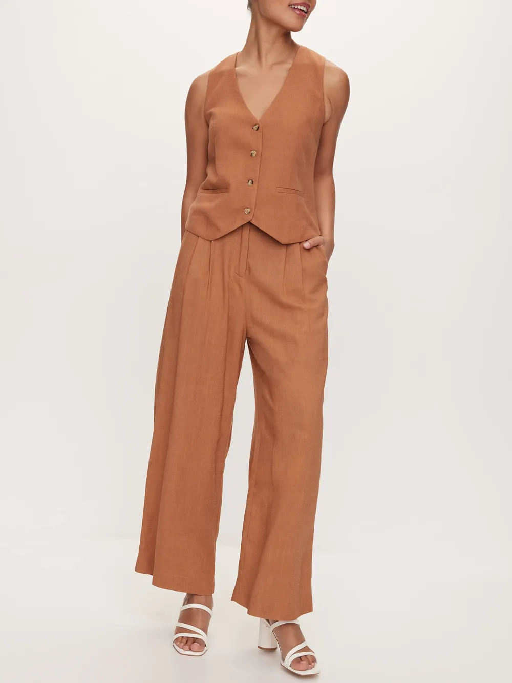 Linen Casual Wide-Leg Pants