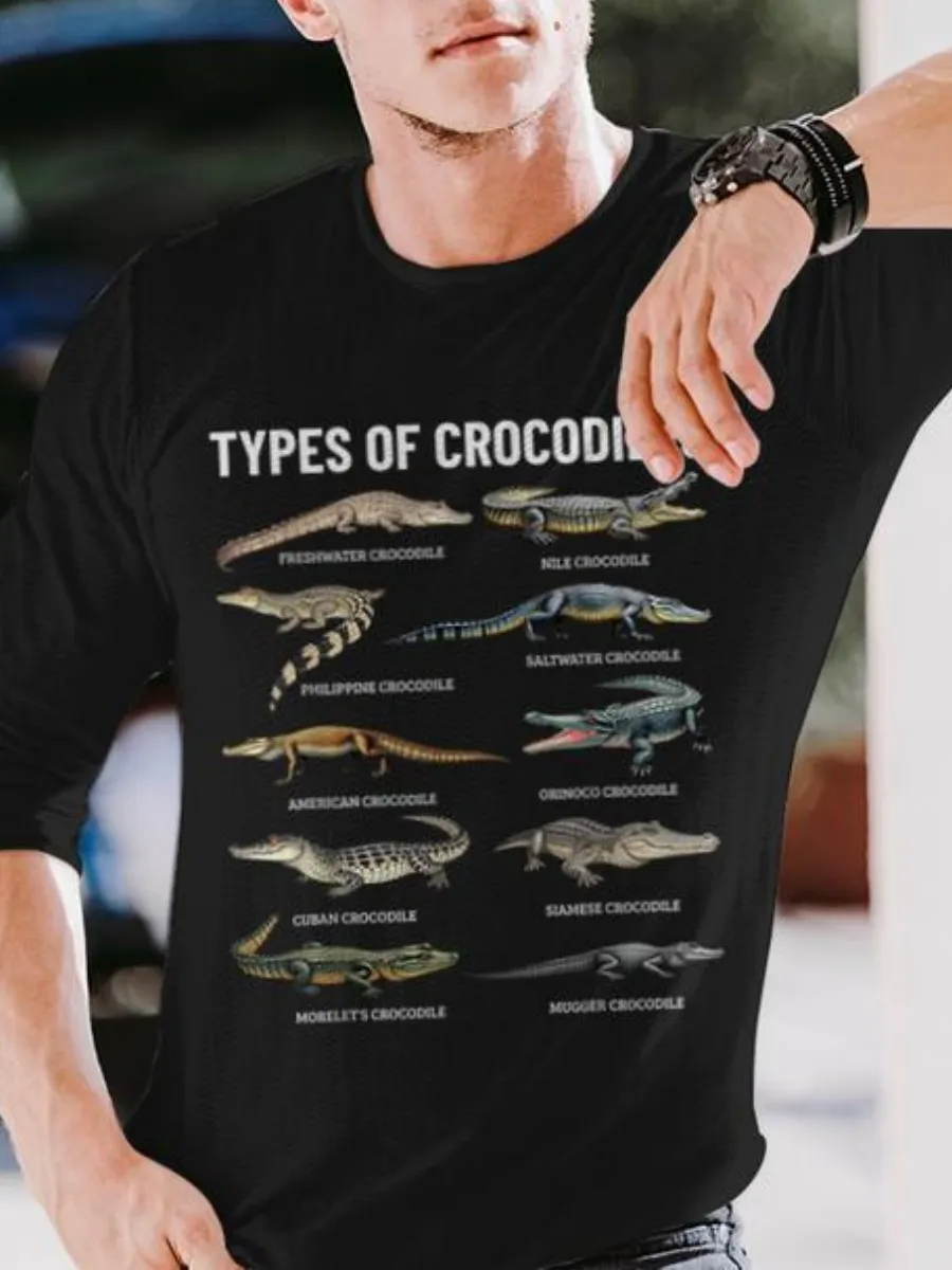 Crocodiles Printed Long Sleeve T-Shirt