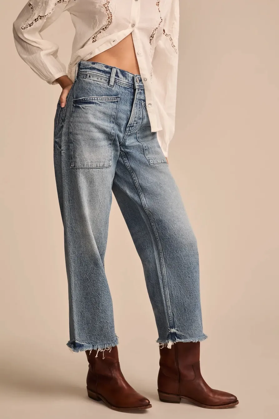 Crop Patch Pocket Wide Leg