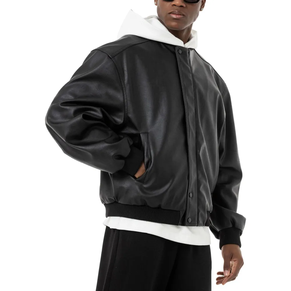 Everyday Leather Look Biker Jacket