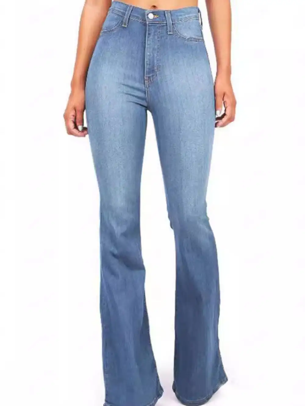 High-Waisted Bootcut Jeans