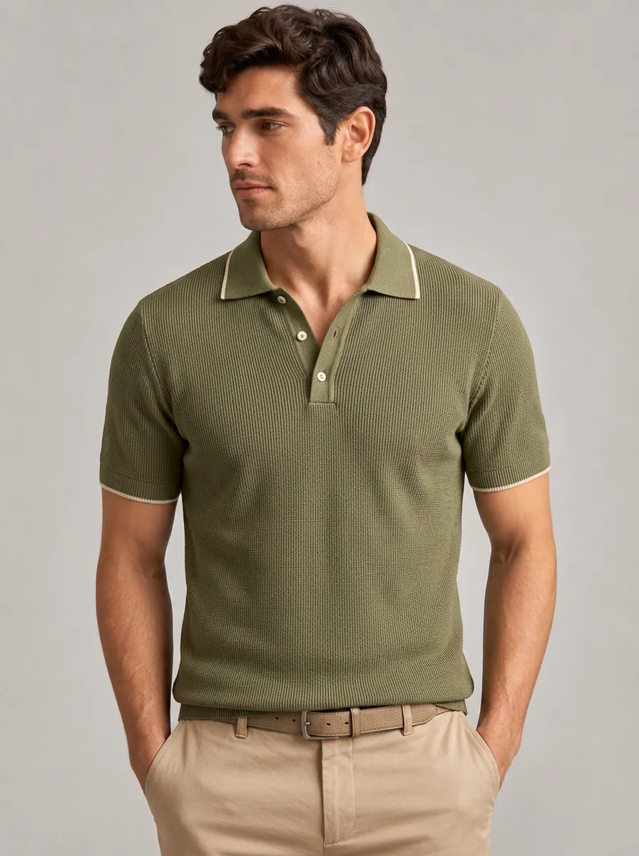 Men's Heritage Equestrian Lover Horse Pattern Printed Polo Shirt