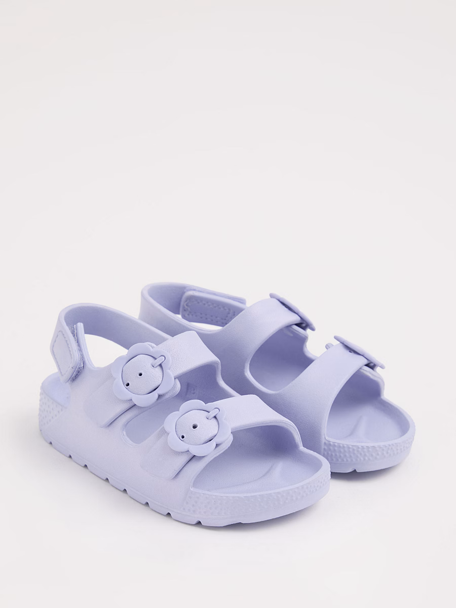 Lilac Double Buckle Sandals detail 2