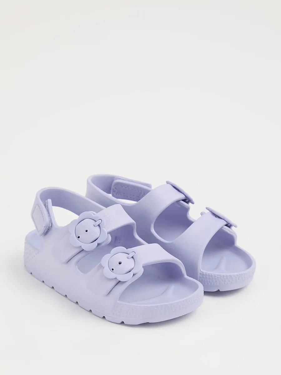 Lilac Double Buckle Sandals