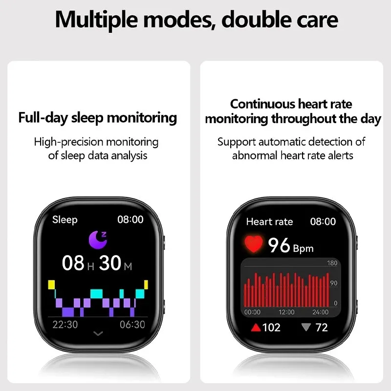 Smart Watch Bluetooth Call Heart Rate SpO2 Sleep Monitor Fitness Tracker Sports Health Smartwatch for Android iOS