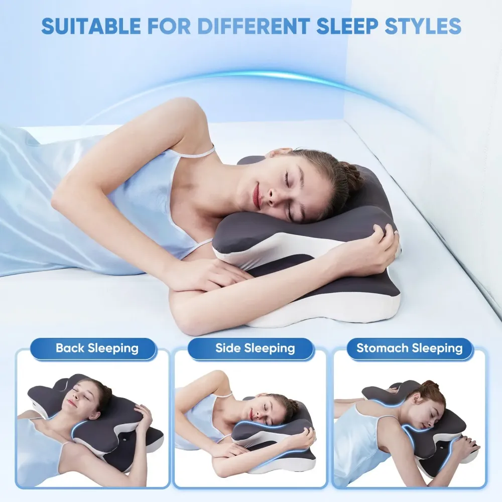 Double-Sided Contour Memory Foam Pillow