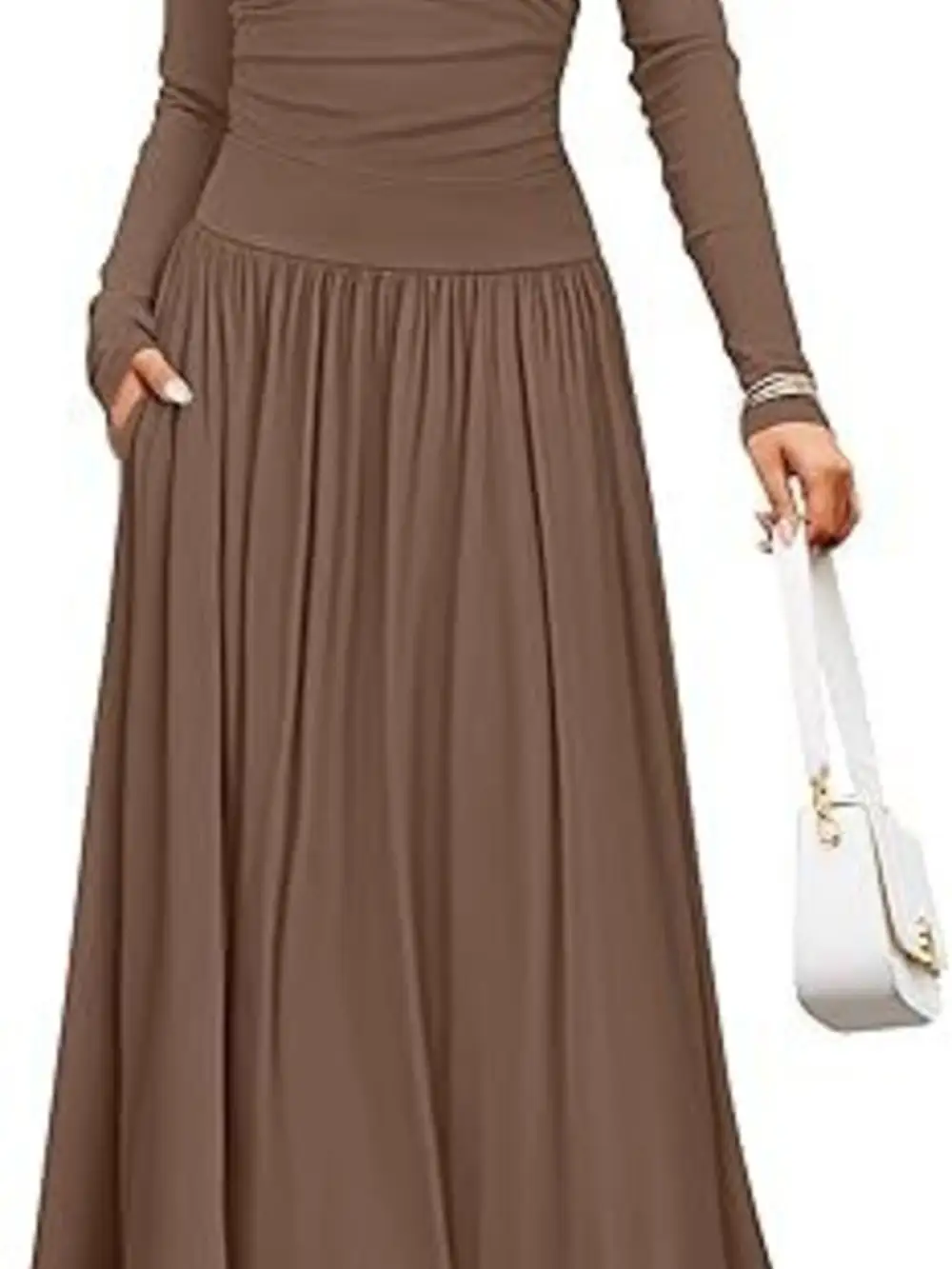 Long Sleeve Maxi Dress With Pockets