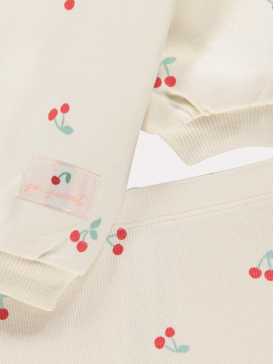 Neutral Cherry Sweatshirt and Leggings Outfit detail 1