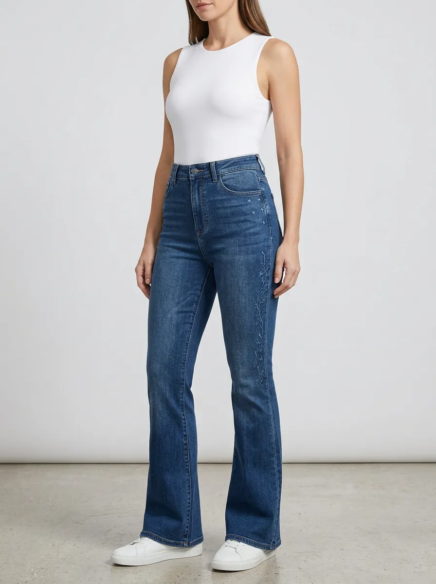 Women's High Waist Casual Denim Jeans