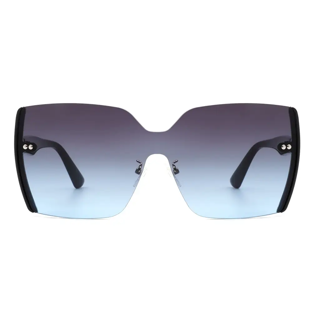 Woven Square Frame Sunglasses