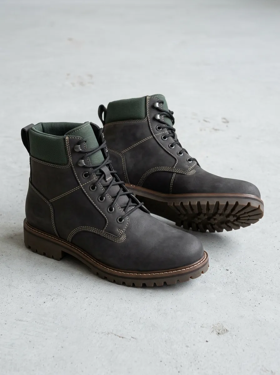 Men's Dark Trim Work Boots