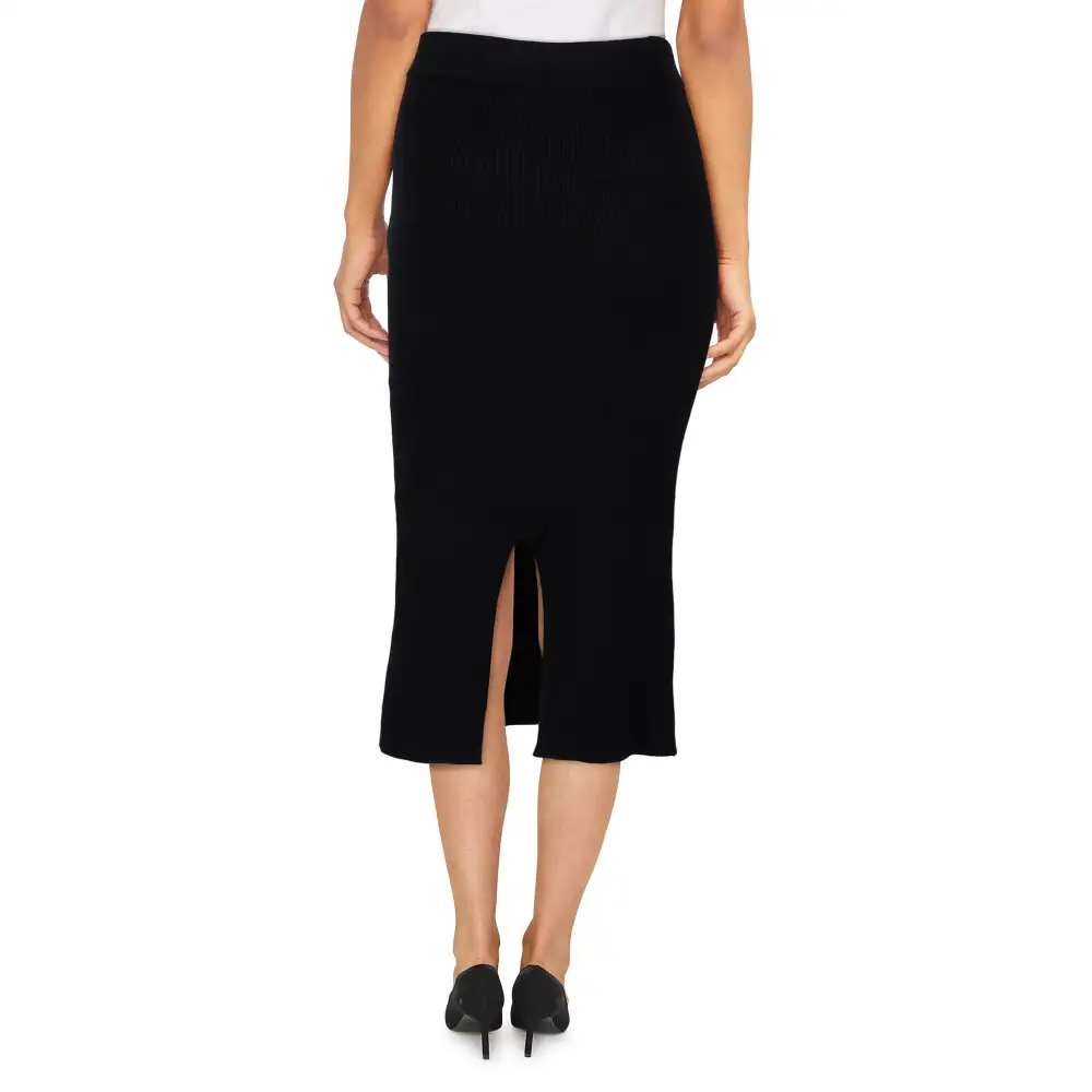 Ribbed Slit Maxi Skirt