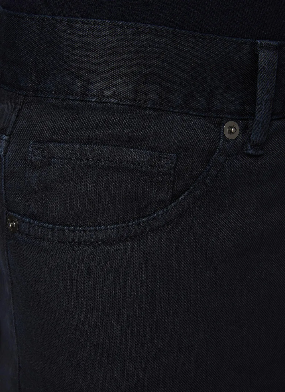 Leisure Daily Straight-Cut Comfortable Dark Blue Jeans