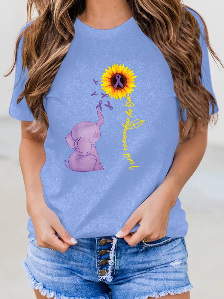 Women's I Will Remember For You Round-Neck Short-Sleeved T-Shirt