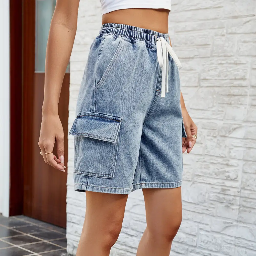 Women's Washed Denim Shorts