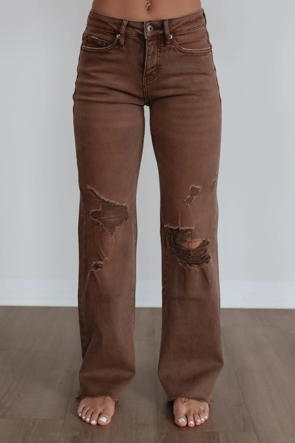 Women's High Rise Wide Leg Tummy Control Jeans